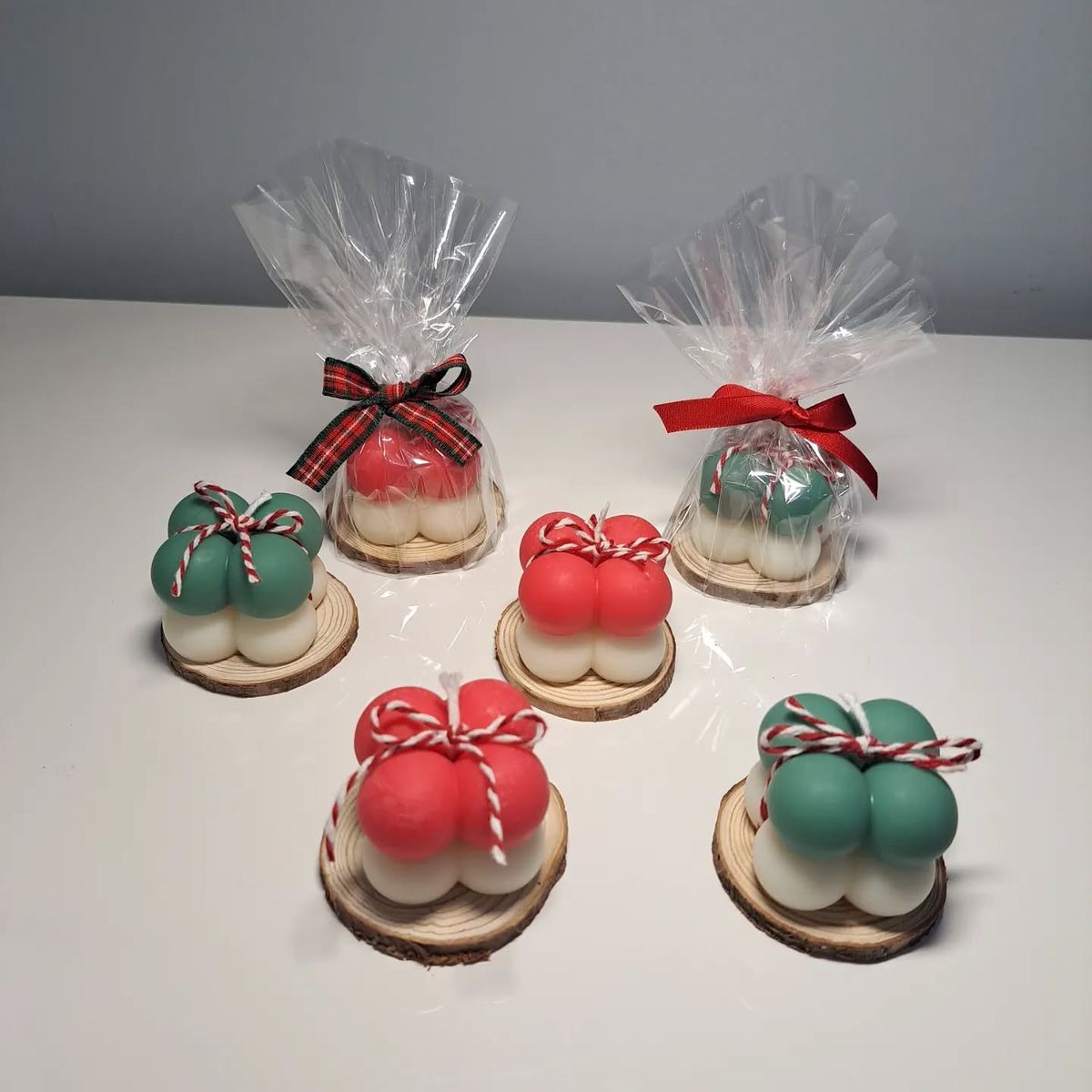 Christmas Bubble Candle - Set of 6